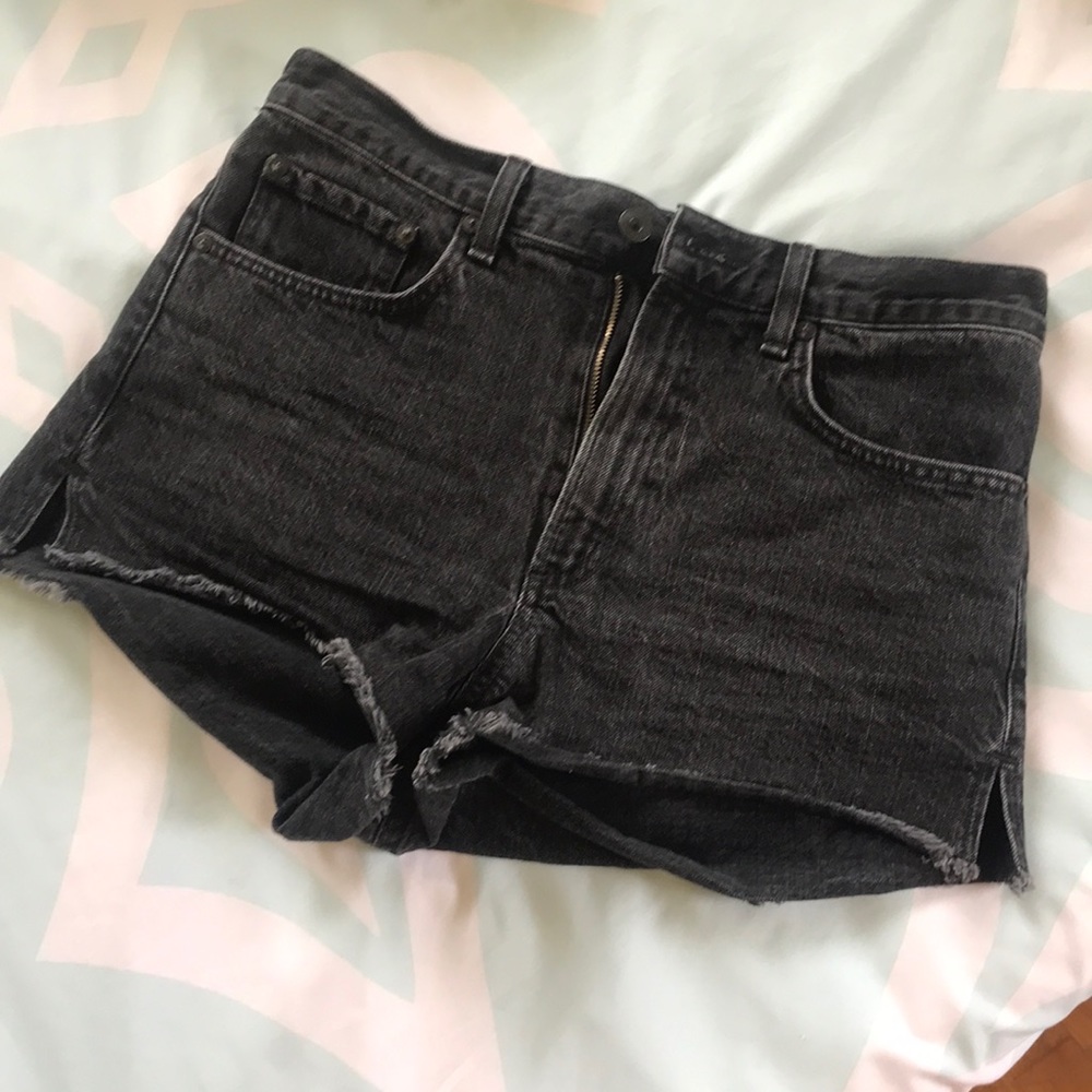 Rag and Bone Black Denim shorts - Picture 2 of 7